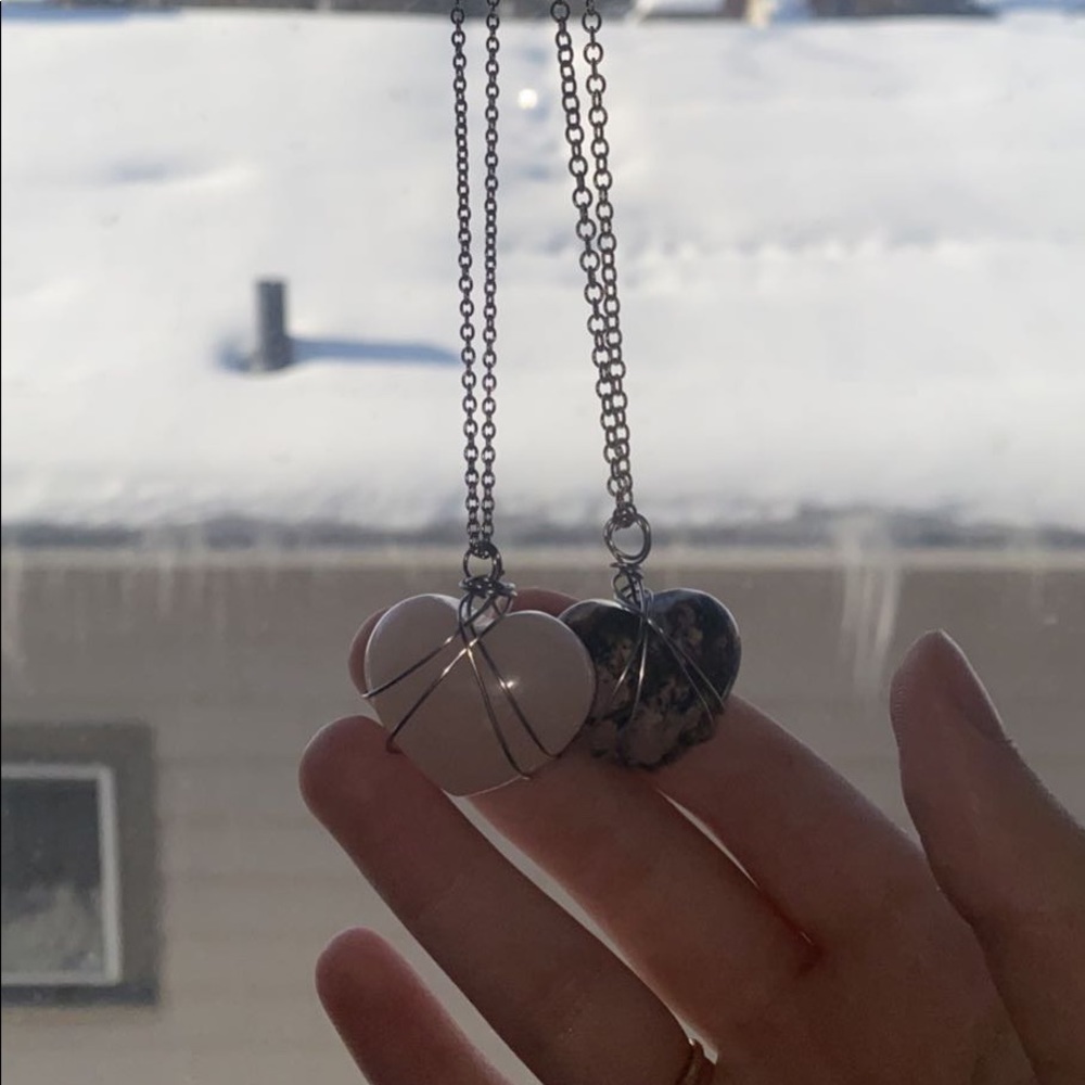 wire wrapped crystal necklaces